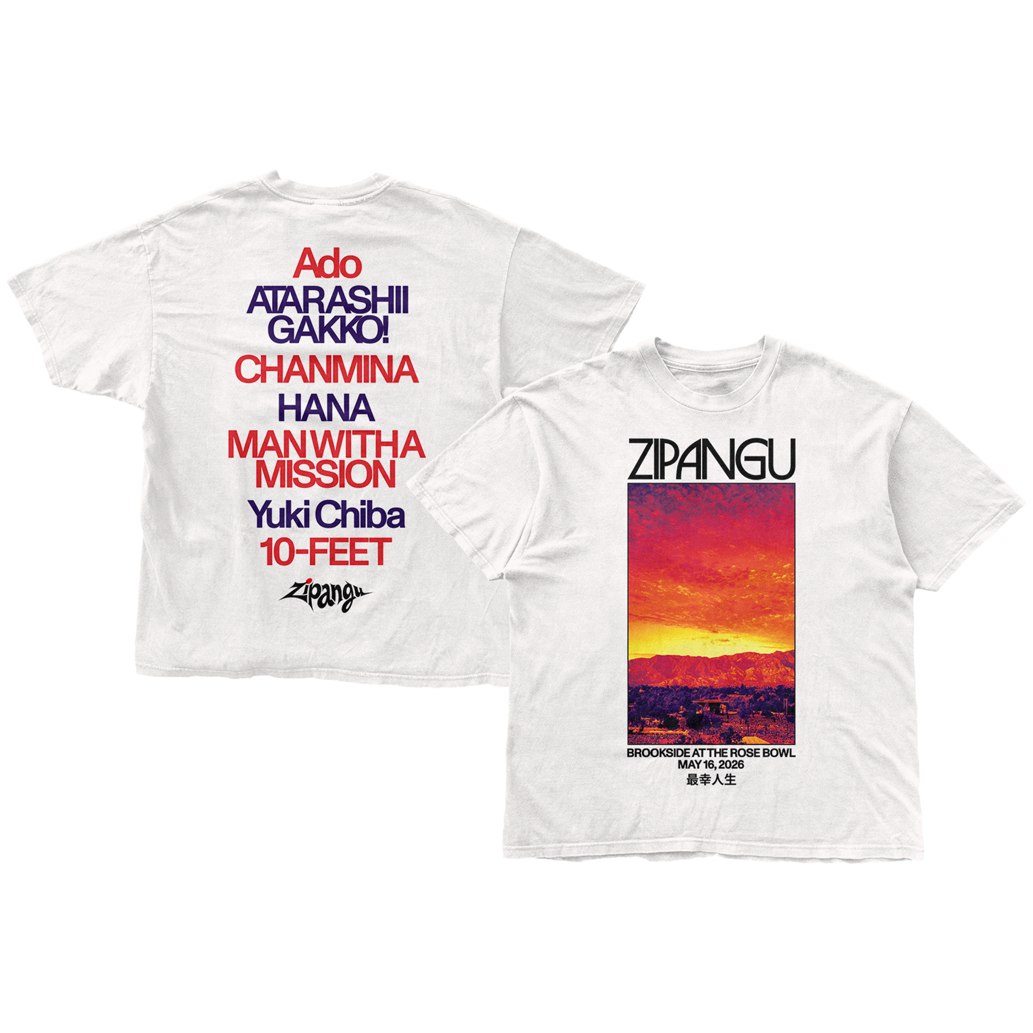 ZIPANGU Tシャツ 2026年5月16日 Zipangu 2026 Lineup Tee